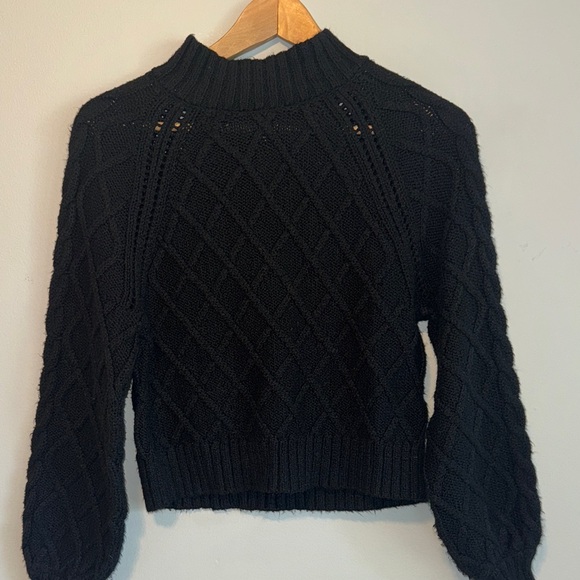 American Eagle Cropped Mock Neck Sweater - Picture 1 of 7